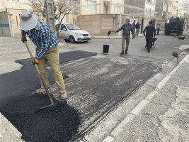 آغاز عملیات ترمیم و لکه‌گیری نوارهای حفاری در سطح شهر اندیشه