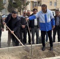 کاشت نمادین درخت در بلوار امام حسین(ع) فردوسیه، همزمان با هفته منابع طبیعی